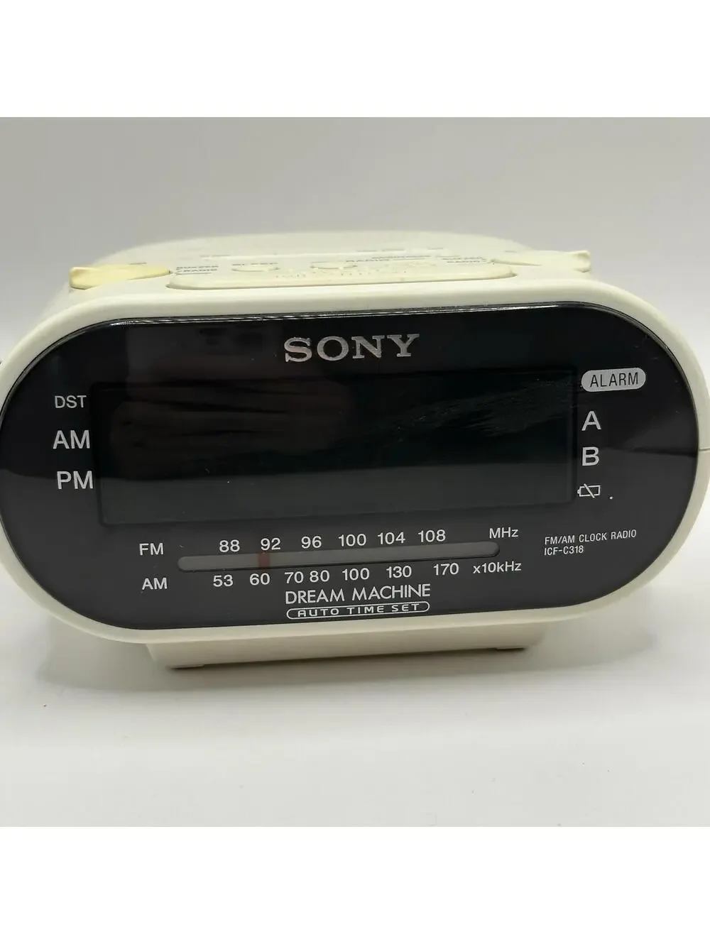 Sony Dream Machine ICF-C318 AM/FM Dual Alarm Clock Radio White, Tested, Works
